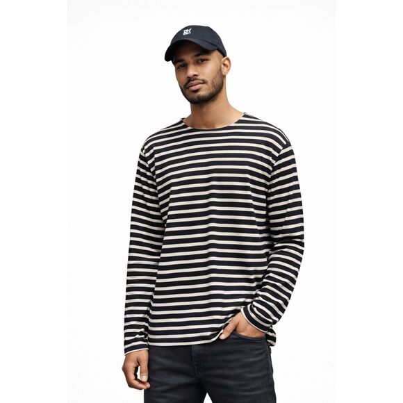 Everlane Other - EVERLANE The Mariner Striped Long Sleeve Black/Gray Large‎